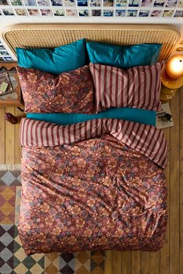 Set Copripiumino Reversibile Clara Retro Berry