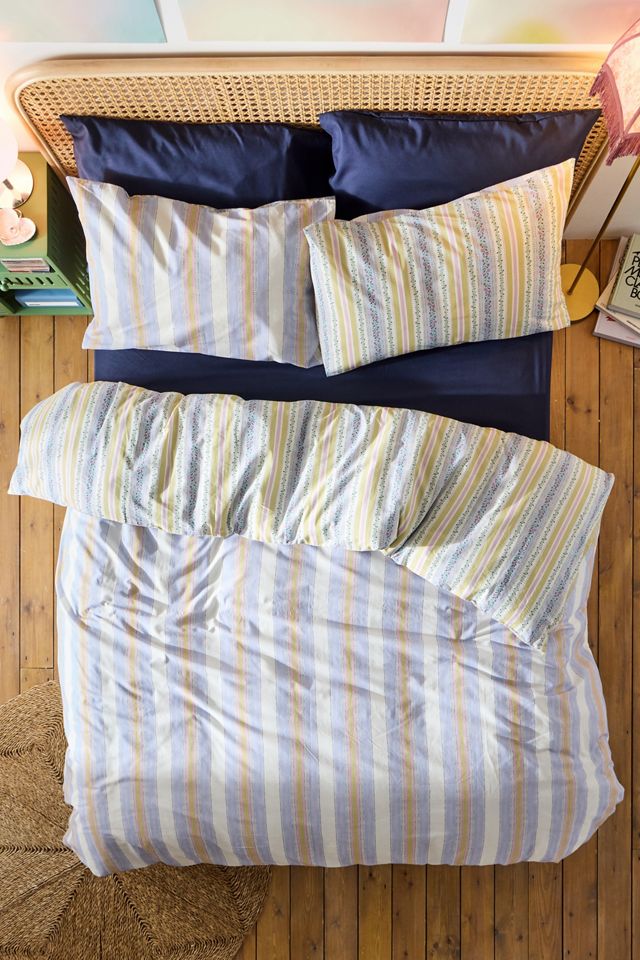 Set Copripiumino Reversibile Darla a Righe Multicolore #1