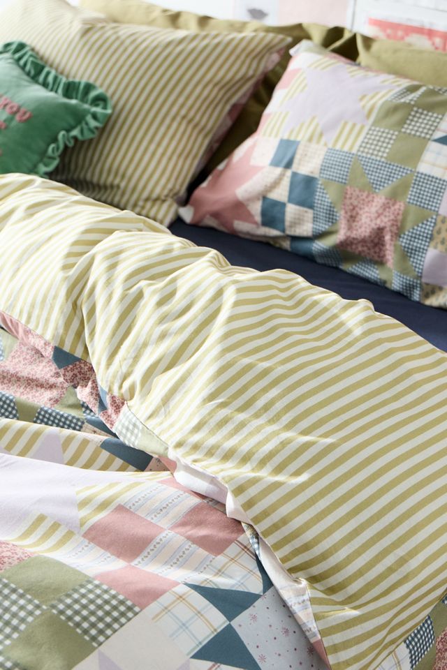 Set Copripiumino Reversibile con Toppe Vintage #4