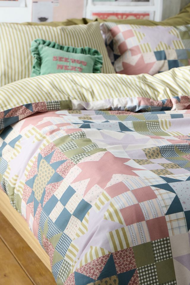 Set Copripiumino Reversibile con Toppe Vintage #5