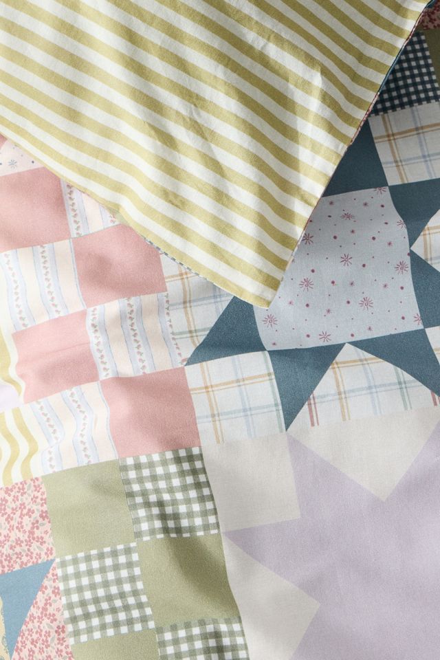 Set Copripiumino Reversibile con Toppe Vintage #6