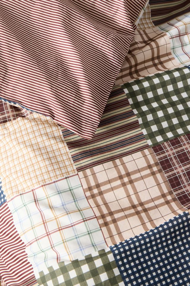 Set Copripiumino Reversibile a Quadri con Patch #5