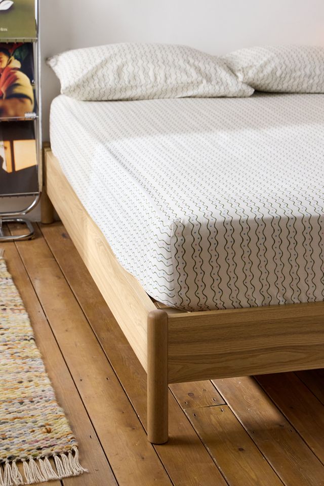 Juego de Sábana Ajustable y Funda de Almohada con Rayas Onduladas #4