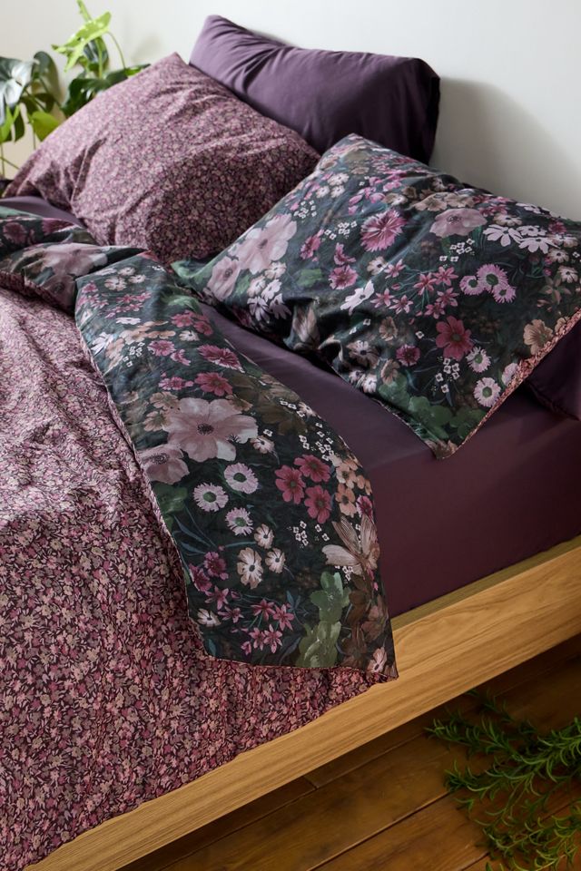 Lila Marti Blumen-Bettbezug-Set #5