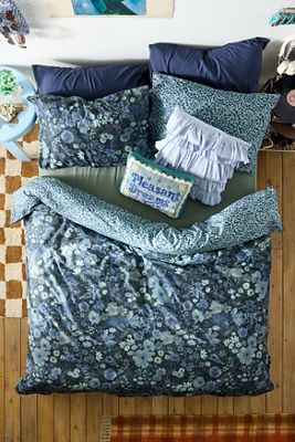 Blue Marti Floral Duvet Set