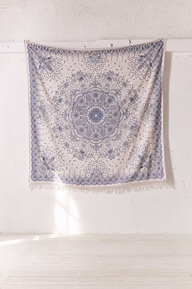 Emilia Medallion Fringe Tapestry #1