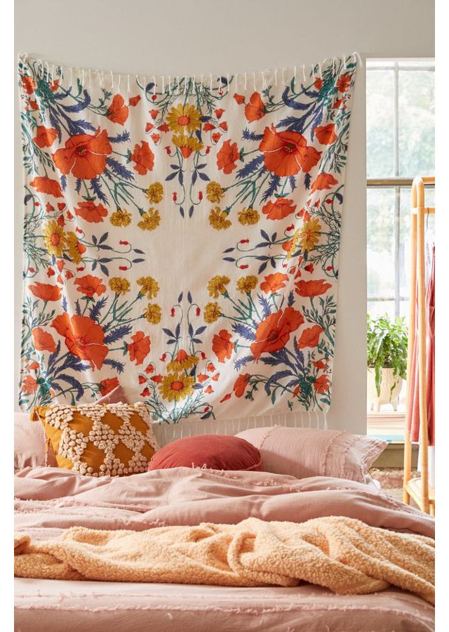 Urban outfitters floral tapestry sale