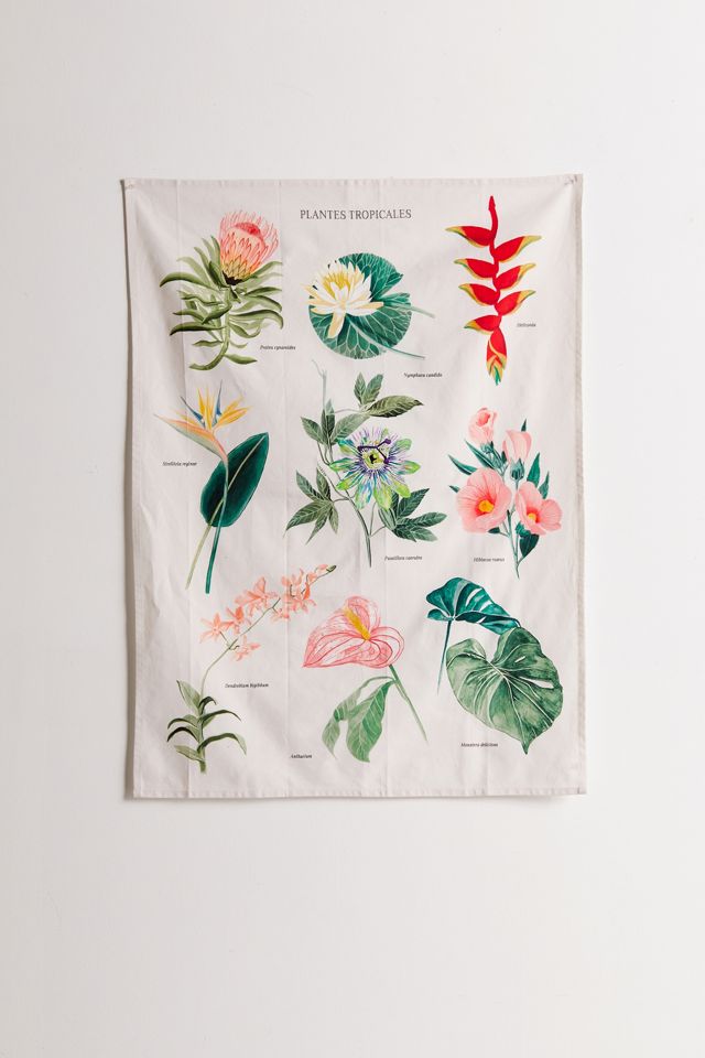 Botanical Wildflower Wall Tapestry #1