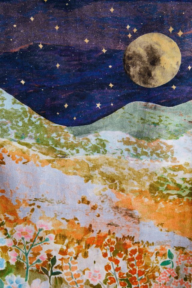Arazzo da giardino illuminato dalla luna #11