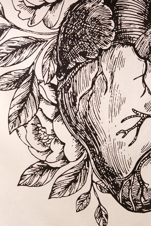 Tapisserie cœur et fleurs #1