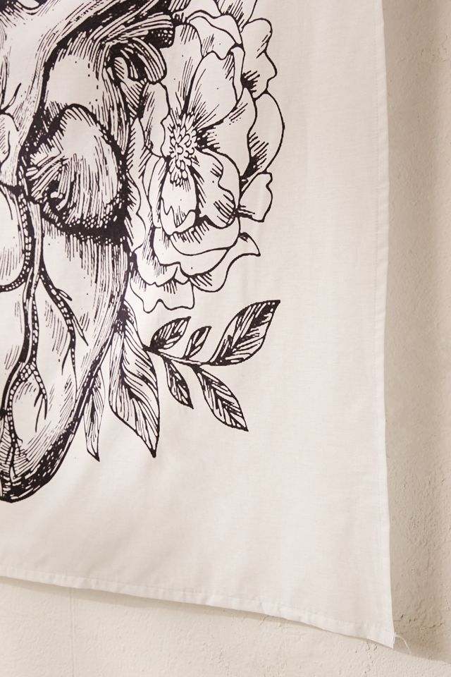 Tapisserie cœur et fleurs #3