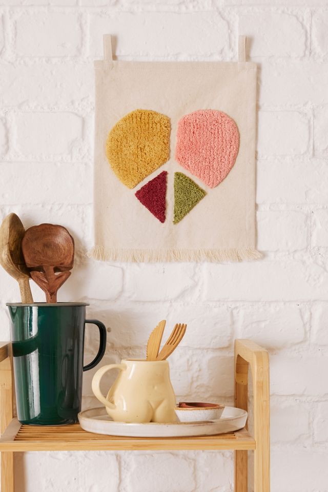 Mini Tufted Heart Tapestry Urban Outfitters UK