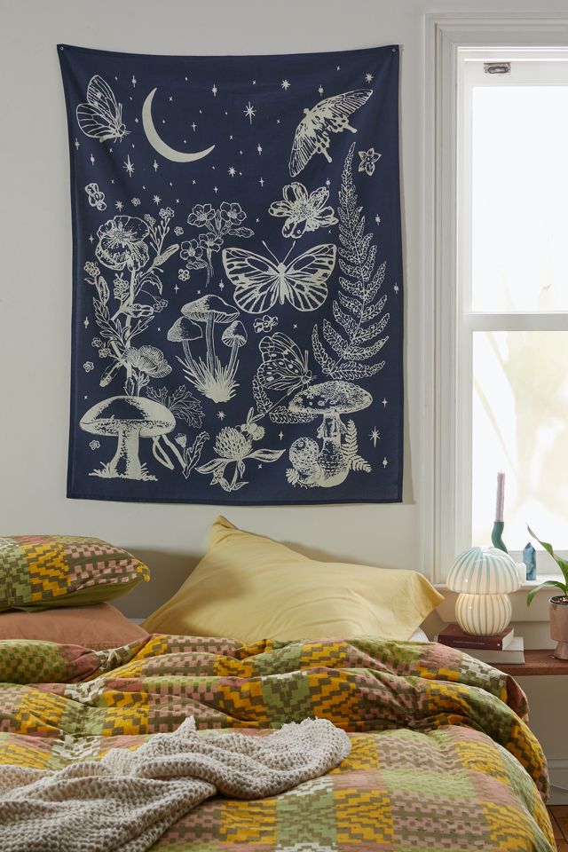 Mushroom Butterfly Tapestry