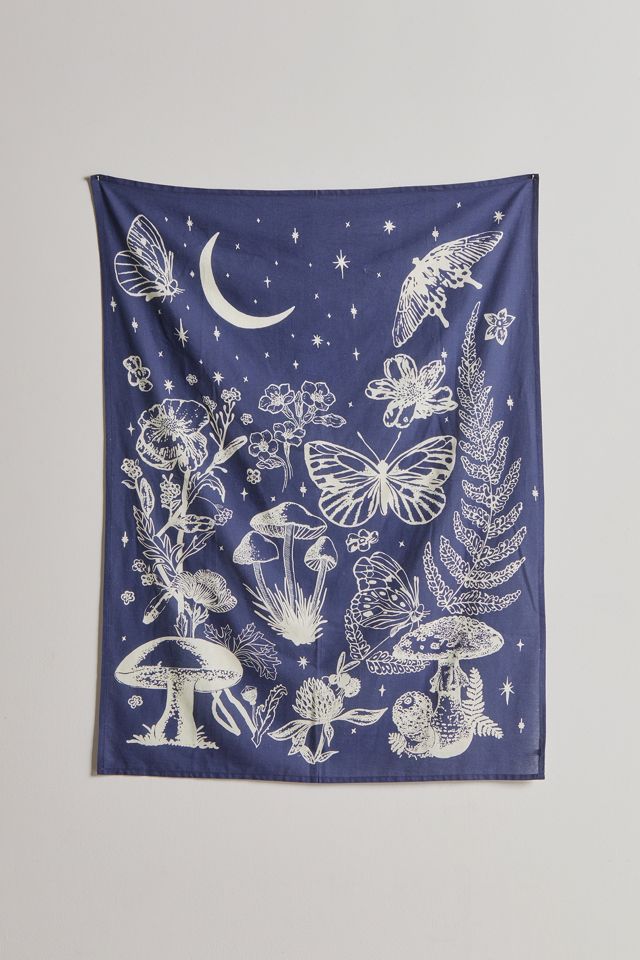 Mushroom Butterfly Tapestry #1