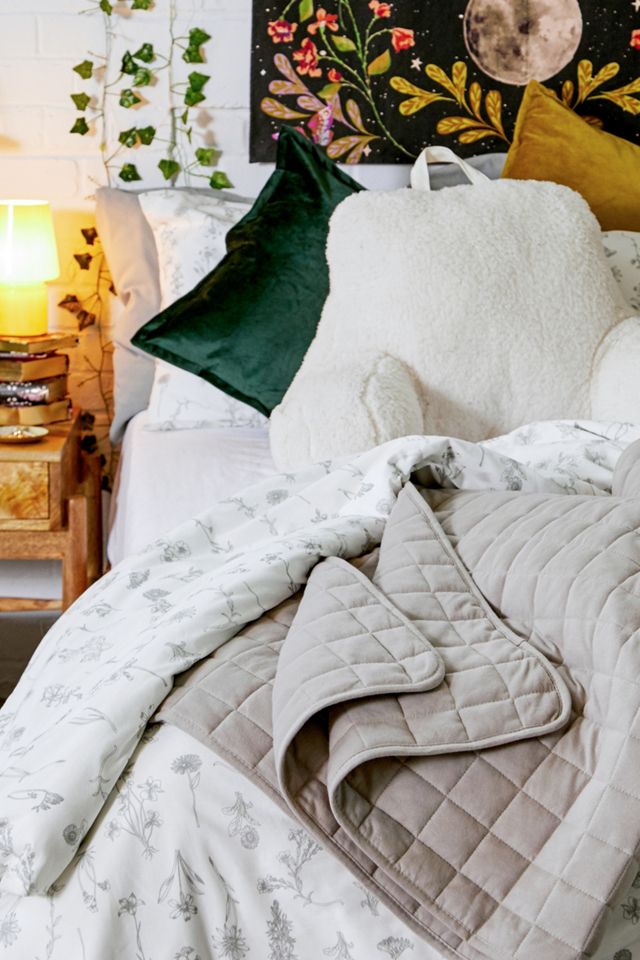 Gran colcha de jersey de nube gris #1