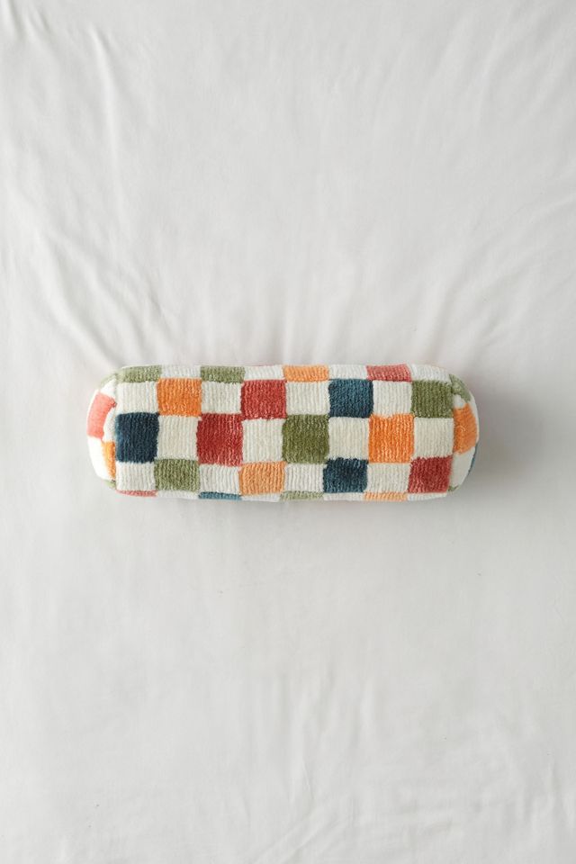 Brody Checkerboard Multicolour Bolster Pillow #1