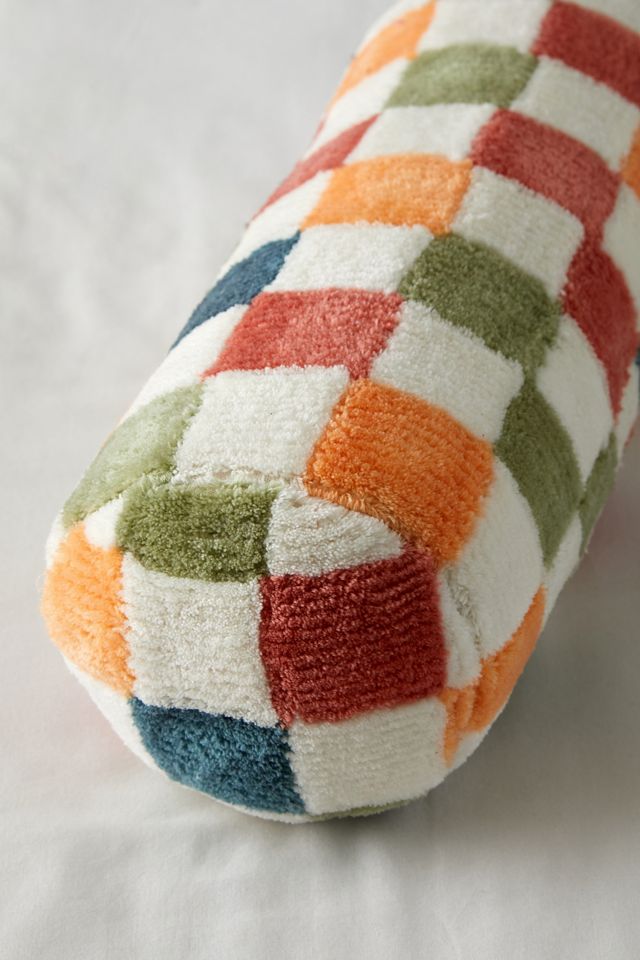 Brody Checkerboard Multicolour Bolster Pillow #2