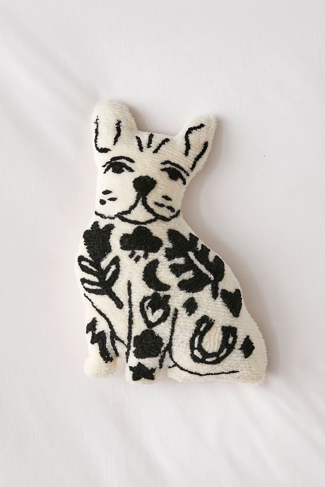 Frenchie Tufted Throw Cushion #1