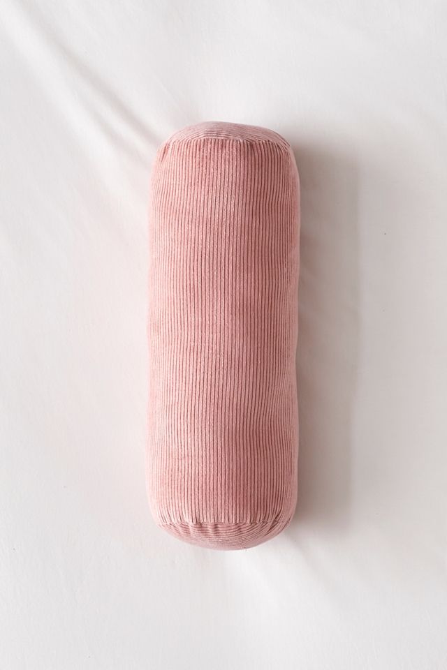 Flynn Pink Corduroy Bolster Cushion  #1
