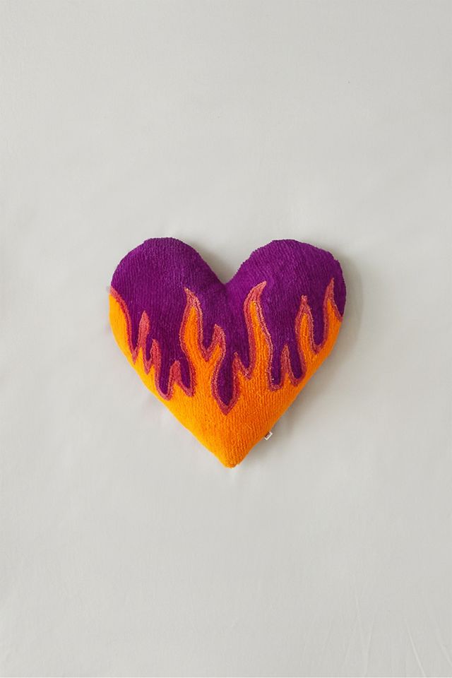 Flaming Heart Shaped Cushion #1
