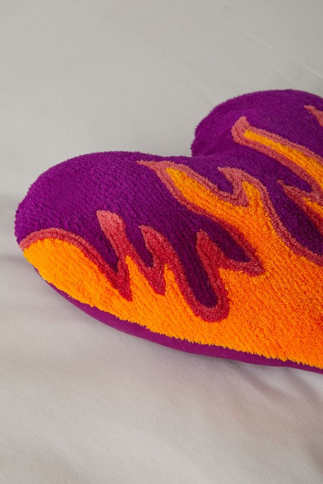 Flaming Heart Shaped Cushion #2