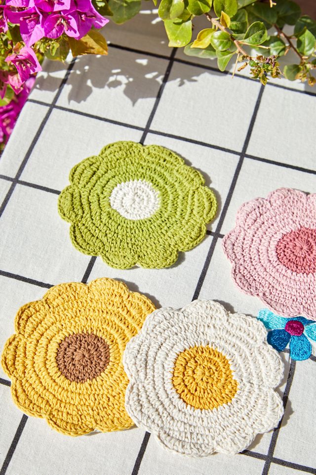 Flower Coasters 4-Pack #1