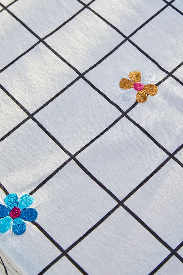 Floral Embroidered Tablecloth #2
