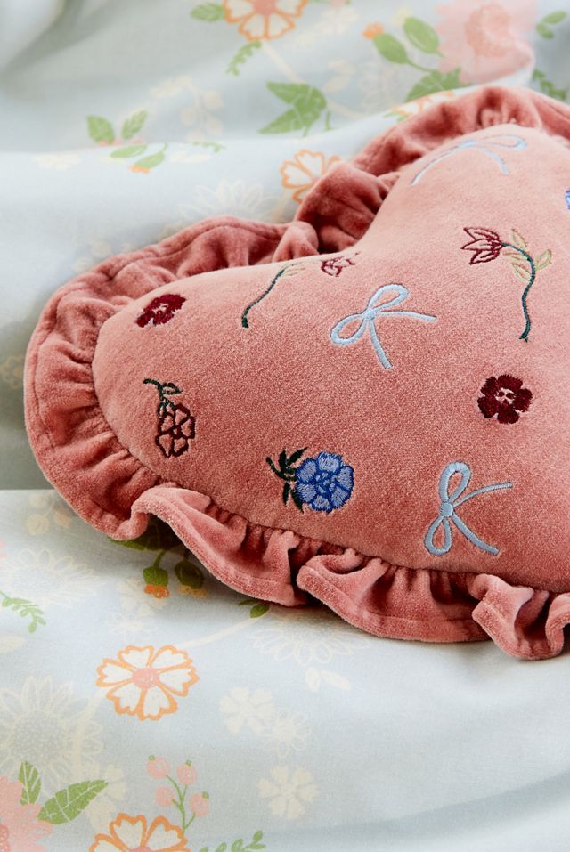 Mini Coussin en Velours Cœur #1