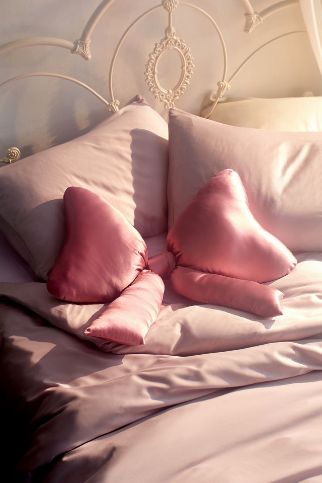 Big Bow Satin Pillow #1