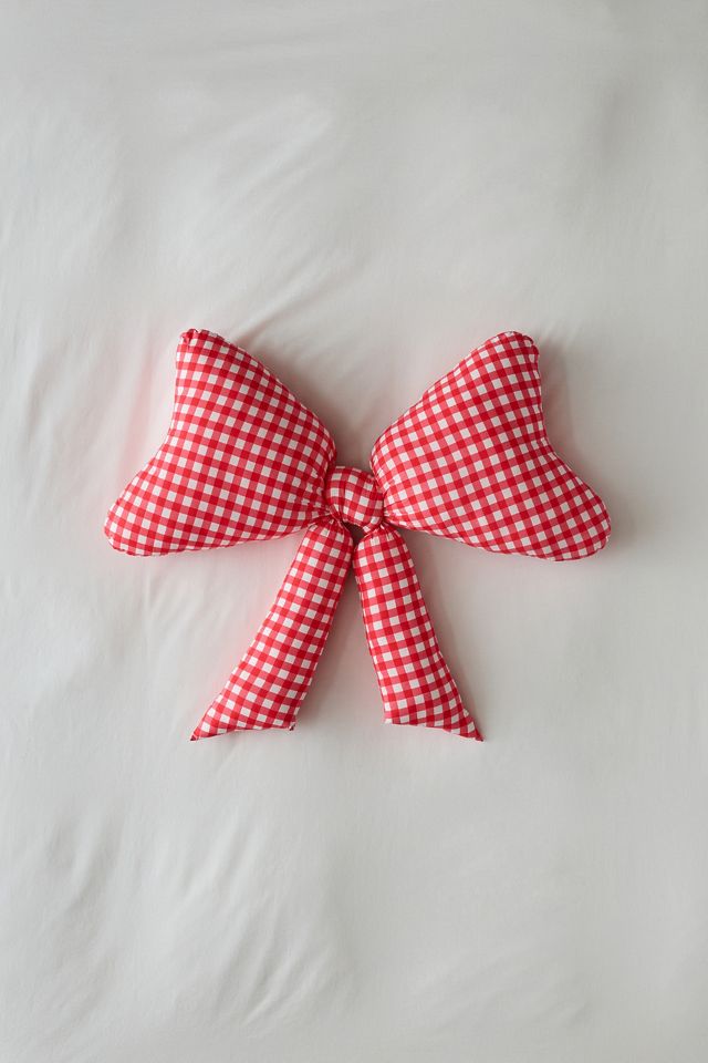 Gingham Bow Cushion #1