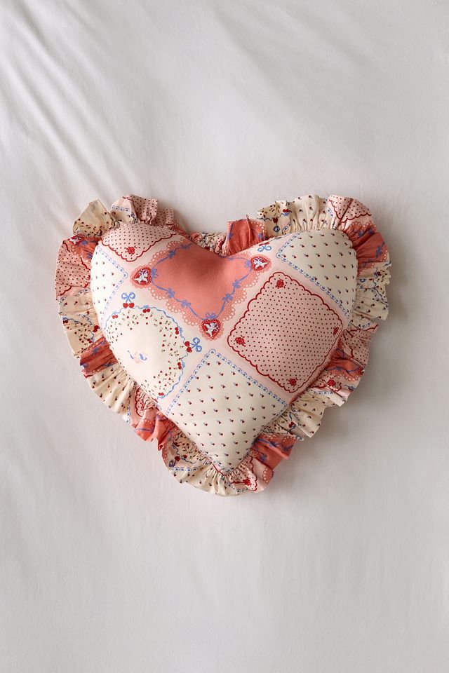 Galentine Heart Ruffle Cushion #1
