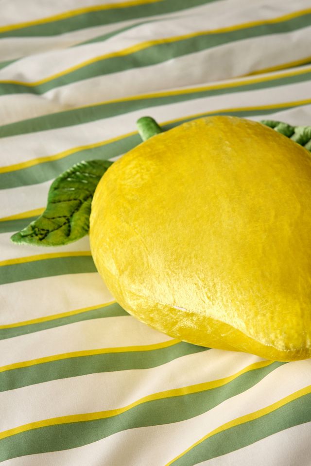 Coussin en Velours Citron #2