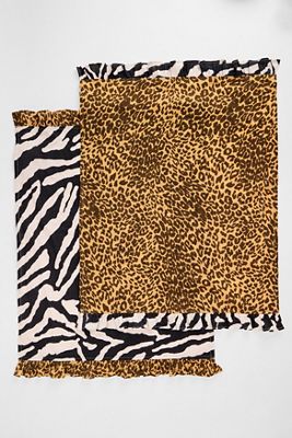 Paquete de 2 Paños de Cocina Estampado Animal