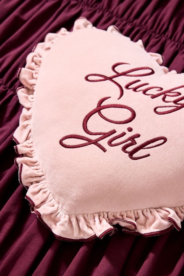 Coussin Cœur Pink Lucky Girl #1