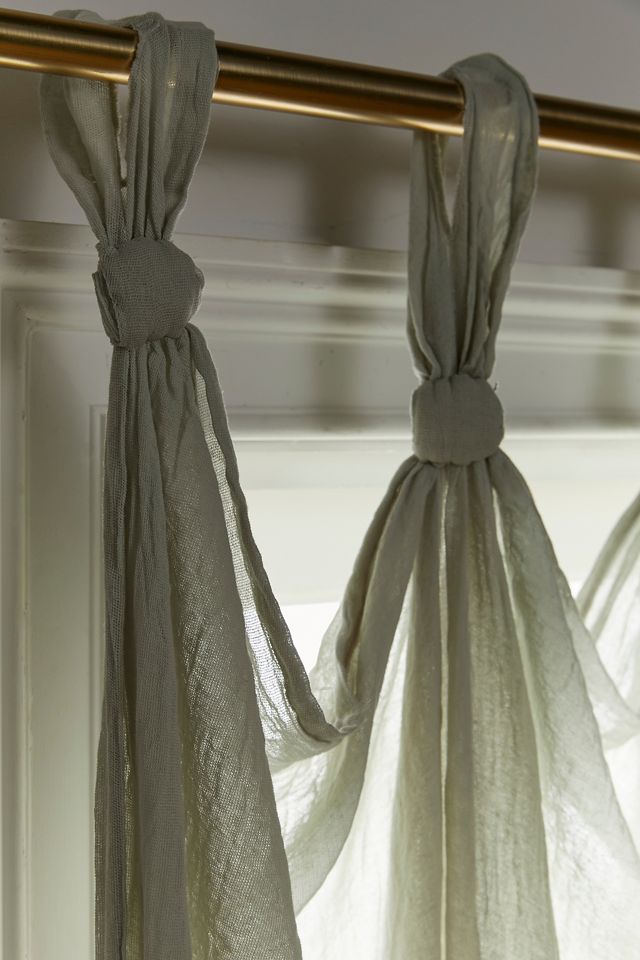 Sage Knotted Window Curtain #2