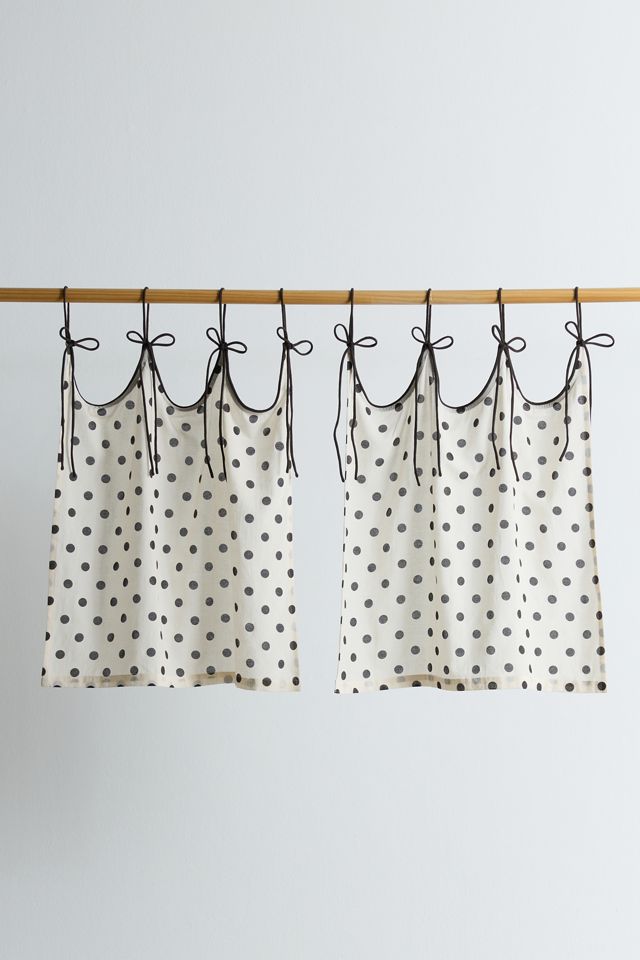 Polka Dot Scallop Cafe Curtains #1