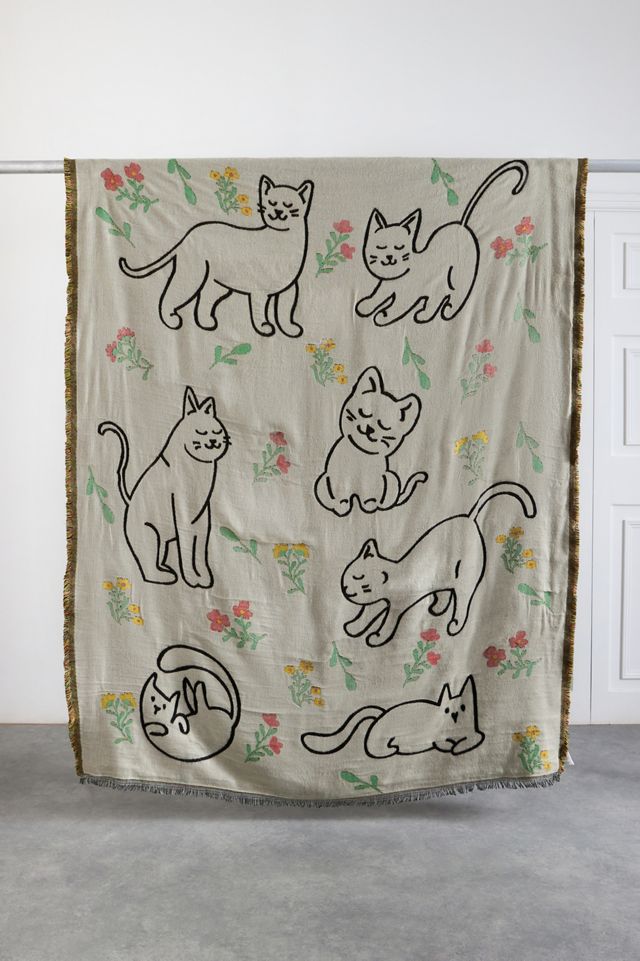 Coperta con Gatto Assonnato #1
