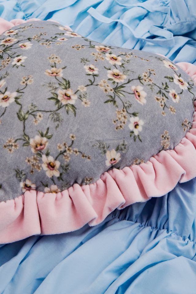 Heart Floral Velvet Cushion #1
