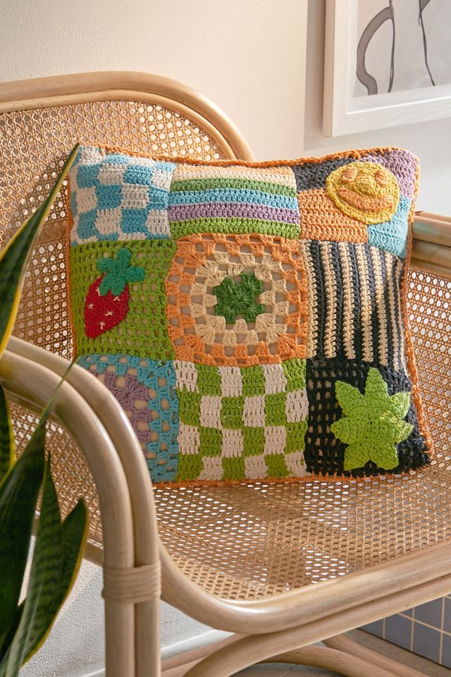 Patchwork Throw Pillow Urban Outfitters UK