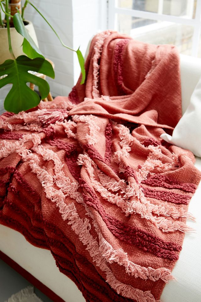 Modern Ray Red Throw Blanket #1