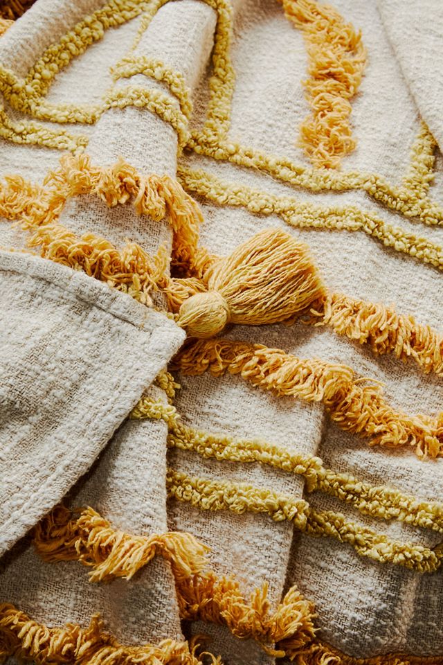 Modern Ray Yellow Throw Blanket  #2