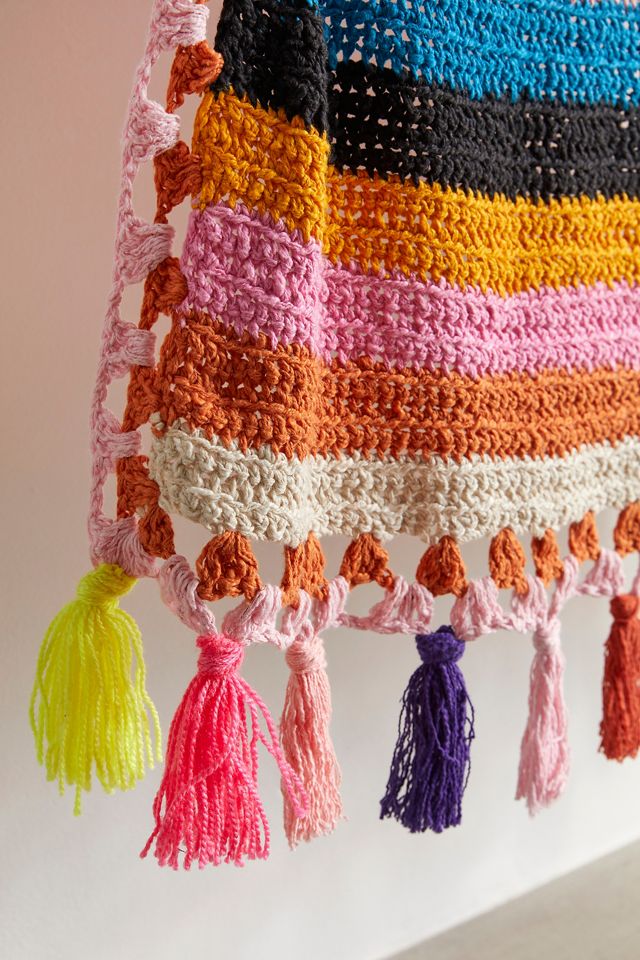 Rainbow Crochet Throw Blanket #2
