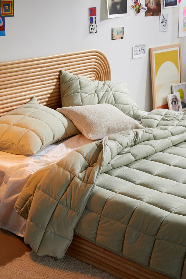 Coperta da lancio trapuntata al pistacchio #2
