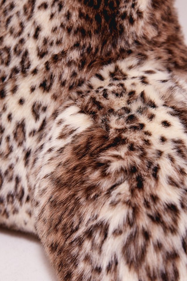 Leopard Print Faux Fur Boo Cushion #2