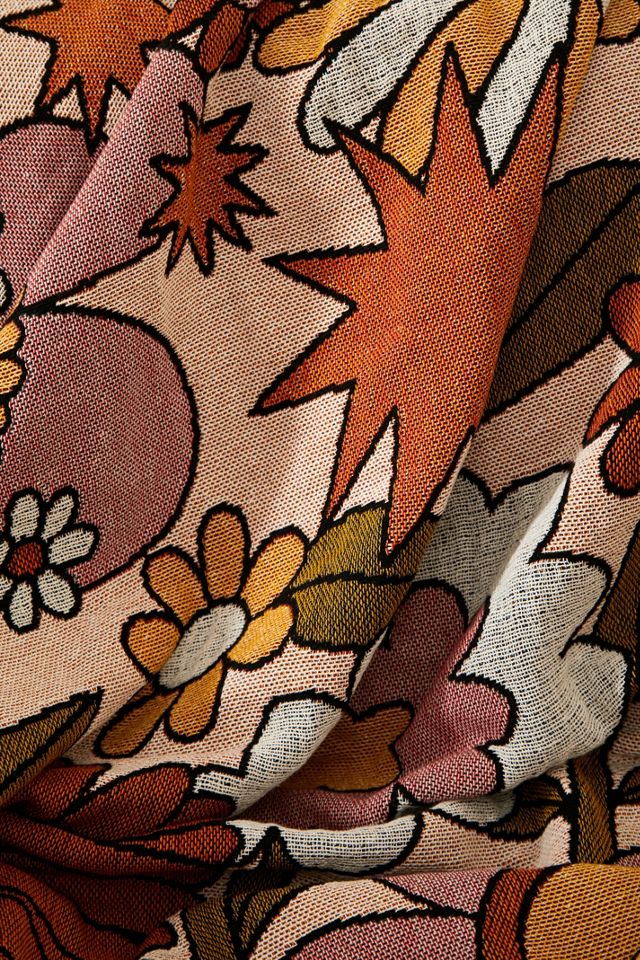 Valley Cruise 70s Bloom Art Throw #2