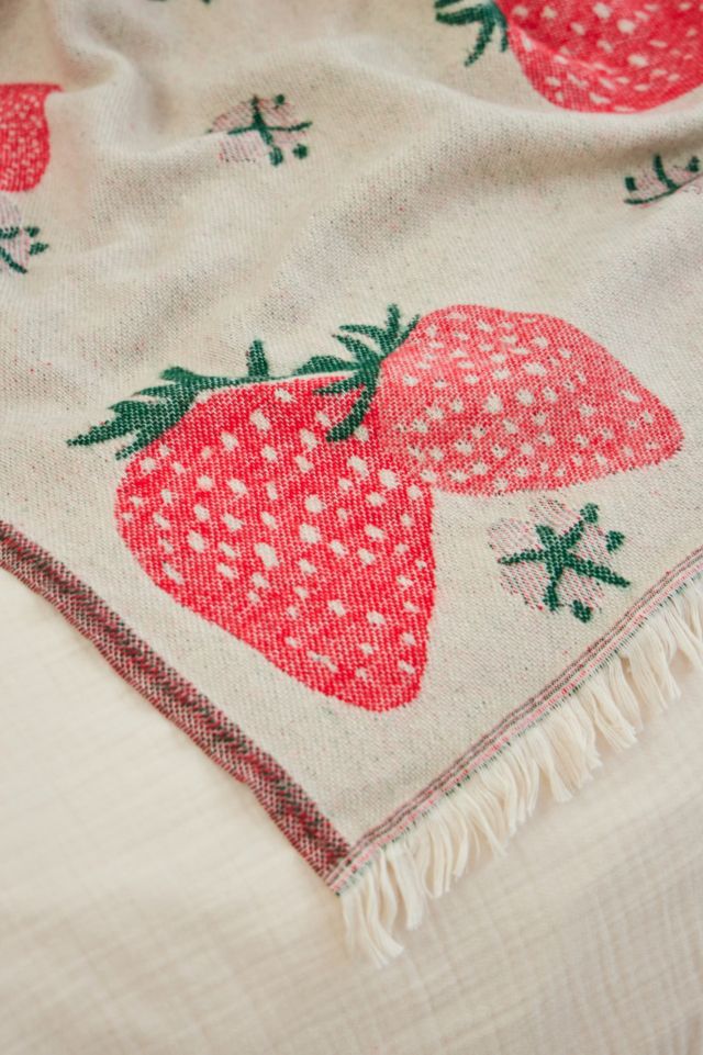 Urban Outfitters Strawberry Throw popular Blanket