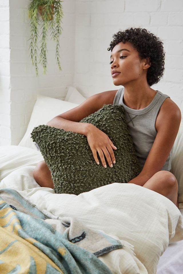 Olive Boucle Cushion  #1