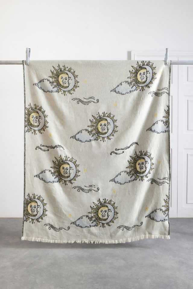 Vintage Sun And Moon Throw  #1