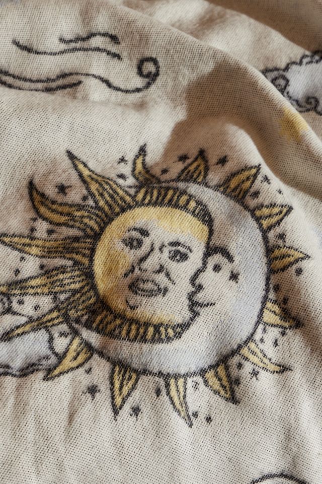 Vintage Sun And Moon Throw  #2