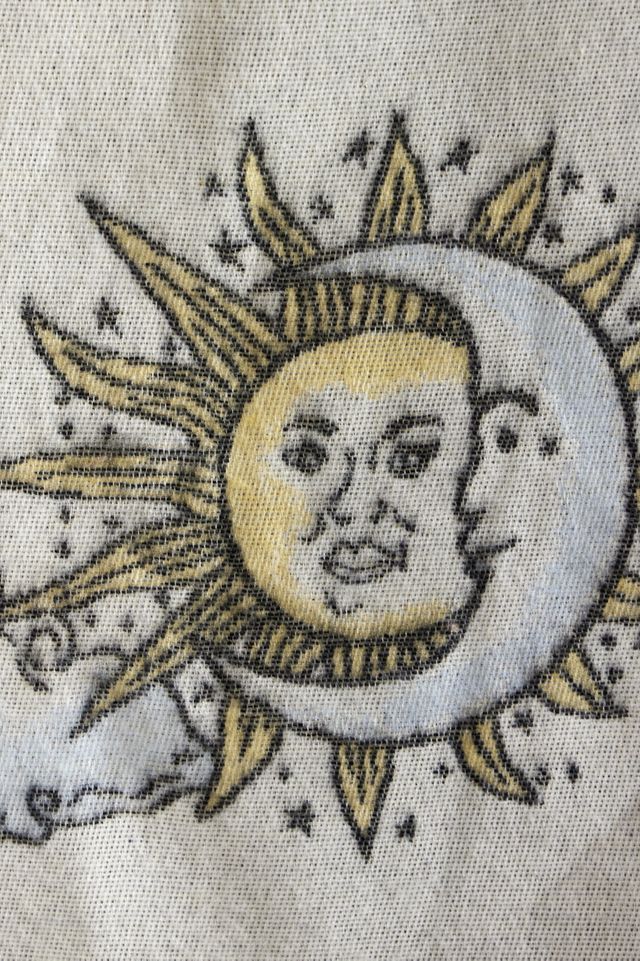 Vintage Sun And Moon Throw  #3